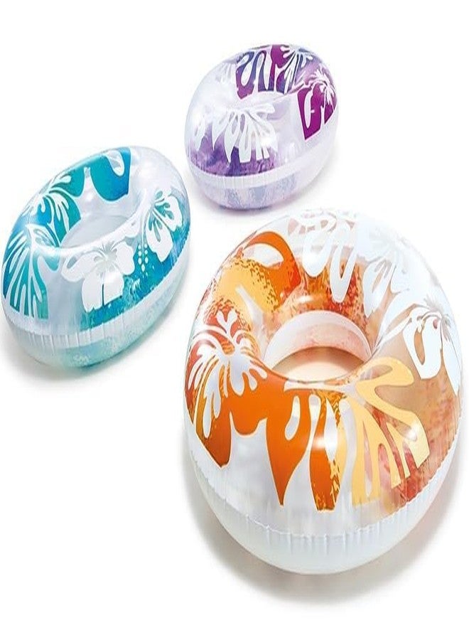 JAYI Pool Party Swimming Printed Floral Graphics Ring Swim Tube for Kids Swimming Learing Ring for Girls and Boys Swimming Tube Inflatable Swim Ring.(36 inch) (Ages 9 and UP) (Floral Graphics Ring) - Image 3